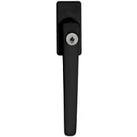 Axa Veiligheids raamsluiting L - Draai-kiep raamkruk - 7x32 mm - met Cilinder SKG2 - Aluminium zwart - F8 - Afsluitbaar