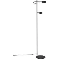 Nordlux LED-vloerlamp Clyde, dimbaar, zwart, Woon-/ Eetkamer, metaal, Modern, LED vloerlamp
