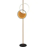 Searchlight Design vloerlamp Curio zwart met hout
