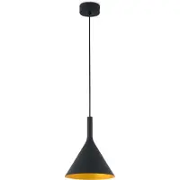 Faro 64162, zwart, goud, aluminium, IP20, klasse II, LED, 4W