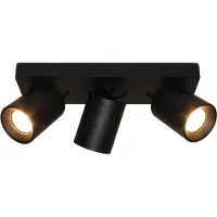 Artdelight 3 Lichts Opbouwspot Megano Zwart