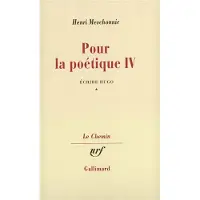 Gallimard Pour la poétique - Henri Meschonnic