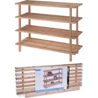 Huismerk Premium Schoenenrek Hout - 4 Laags