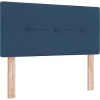vidaXL LED Hoofdbord met LED-stripverlichting Blauw 90 cm Stof