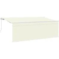 vidaXL Uitschuifbare luifel Crème 350 x 200 cm Polyester en Aluminium