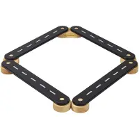 Meowbaby Beam 4-elements Wooden Balance Board Sensoric Zwart