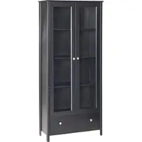 Beliani NORNALUP - Vitrinekast - Zwart - Glas