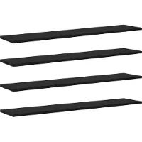 vidaXL Boekenplank Bord 3-laags 4 st 100 x 20 x 1,5 cm Bewerkt hout
