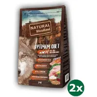 Natural Woodland 2x2 kg optimum mini / medium breed diet hondenvoer