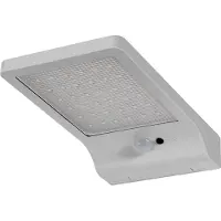 Osram Door LED zonnepaneel sensor, 4000K, LED-zonneverlichting, IP44, 3W, 320 lm, bewegingssensor, zonne-accu, zilver, voor wandmontage