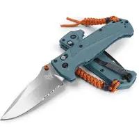 Benchmade Adira vouwmes, depth blue grivory, gezaagd