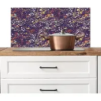 KitchenYeah Spatscherm keuken 90x45 cm - Kookplaat achterwand Spat - Abstract - Waterverf - Stippen - Muurbeschermer - Spatwand fornuis - Hoogwaardig aluminium