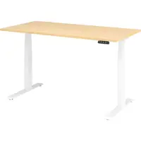 Hjh OFFICE PRO XDKB 16 W | 160x80 | elektrisch in hoogte verstelbaar - Esdoorn 160 x 80 Tafelhoogte I Elektrisch in hoogte verstelbaar