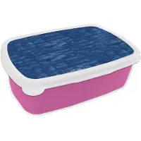 MuchoWow Broodtrommel Roze - Lunchbox Vloeiend - Olie - Verf - Texturen - Strepen - Blauw - Brooddoos 18x12x6 cm - Brood lunch box - Broodtrommels voor kinderen en volwassenen