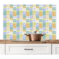 KitchenYeah Spatscherm keuken 120x80 cm - Kookplaat achterwand Nostalgisch - Kust - Zee - Zon - Strand - Multi - Muurbeschermer - Spatwand fornuis - Hoogwaardig aluminium