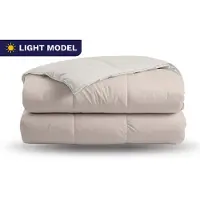 Zelesta Premiumbed Light - Silk & Coconut Cream 140x200 - Zomerdekbed zonder overtrek - Katoenen dekbed - Dekbed met vaste hoes - Hoesloos dekbed