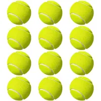 Kajal 12-pack tennisballen – Duurzame en hoogwaardige tennisballen voor training en competitie, ideaal voor tennissers van alle niveaus, eersteklas prestaties en duurzaamheid met Sticker