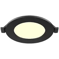 BES LED LED Downlight Inbouwspot - Brinton Thin - 3W 220lm 120° Bundelhoek - Warm Wit 3000K - IP40 - Rond - Zwart - Ø85mm Buitenmaat - Ø70mm Zaagmaat