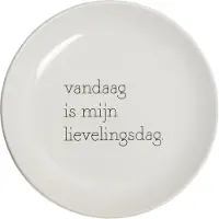Gusta Genieters Borden 20 cm Lievelingsdag/ Hond - set van 2