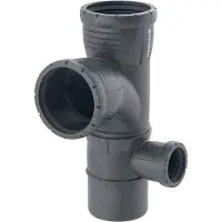 Geberit Silent-Pro Gecombineerd bochthoekstuk 87,5° rechts, DN 90 / 90 / 50, 393.462.14.1