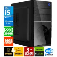 Screenon Intel Compleet PC | Intel Core i5 | 16 GB DDR4 | 512GB SSD - NVMe | RTX 3050 | Windows 11 Pro + WiFi & Bluetooth