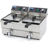 Maxima Frituurpan - 2x 10 L - 2 Manden - met Tapkraan