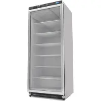Maxima Vrieskast - 600 L - Zwart - met Glazen Deur