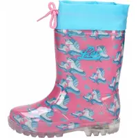 Lico Regenlaarzen 'Powerlight W Blinky' aqua / rosa