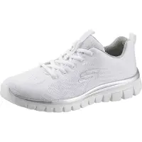 SKECHERS Sneakers laag 'Graceful Get Connected' zilver / wit