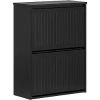 SoBuy FSR165-K-SCH Schoenenkast met 2 Flappen, Schoenenrek, Gangkast, Opbergkast