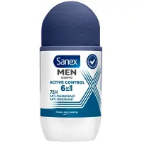 Sanex 6x Deodorant Roller Men Active Control 53 Ml