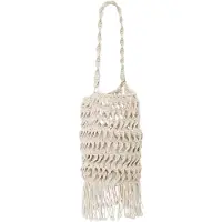 French Connection Macrame Bag Ecru Maat: OS | Schoudertassen Outlet | Dames | Bruin