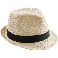 Beechfield Unisex Strofestival Trilby Hat (Natuurlijk)