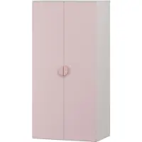 En.casa Kinderkast Sandnes 2-deurs 123x60x40 cm wit en roze []