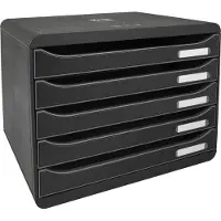 Exacompta Big-Box Ladeblok Zwart A4+ 43 mm PS (Polystyreen) 35,5 x 27 x 27,1 cm