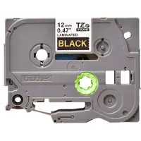 Brother TZe-334 Tape Goud op zwart (12 mm)
