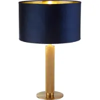 Searchlight Gouden Tafellamp London Met Blauwe Kap