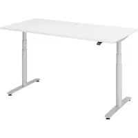 Hammerbacher Bureau XDLR elektrisch in hoogte verstelbaar 160 x 80 Wit - Zilver