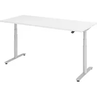 Hammerbacher Bureau XDLR elektrisch in hoogte verstelbaar 180 x 80 Wit - Zilver