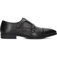 Stefano lauran Heren Geklede Schoenen Gesp - Zwart - Maat 41