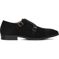 Stefano lauran Heren Geklede Schoenen Gesp - Zwart - Maat 42,5