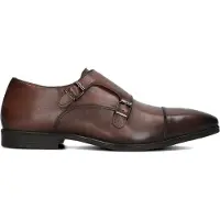 Stefano lauran Heren Geklede Schoenen Gesp - Bruin - Maat 45