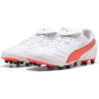 Puma King Liga Gras / Kunstgras Voetbalschoenen (MG) Wit Oranje Zwart