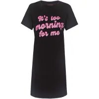 Temptation Dames Bigshirt - Roze Tekstprint - Zwart - Maat L