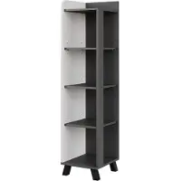Vicco Karen Badkamermeubel – 30 x 128 cm met compartimenten Antraciet/wit