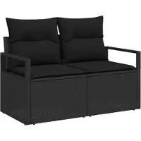 vidaXL Tuin Sofa met kussen met opslag 120 x 62 x 69 cm poly rattan