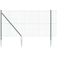 vidaXL Euro-omheining met stekels, 25 x 1 meter, PVC-coating, groen