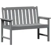 vidaXL Tuinbank Lichtgrijs 120 x 59 x 88 cm HDPE