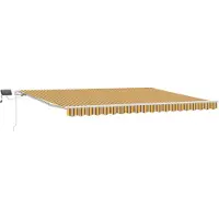 vidaXL Uitschuifbare luifel Meerkleurig 450 × 300 cm Stof en Aluminium