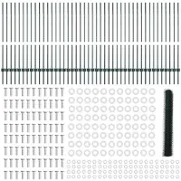 vidaXL zeshoekig gaasgek met palen 100 x 1,2 m PVC-Coated Staal Groen
